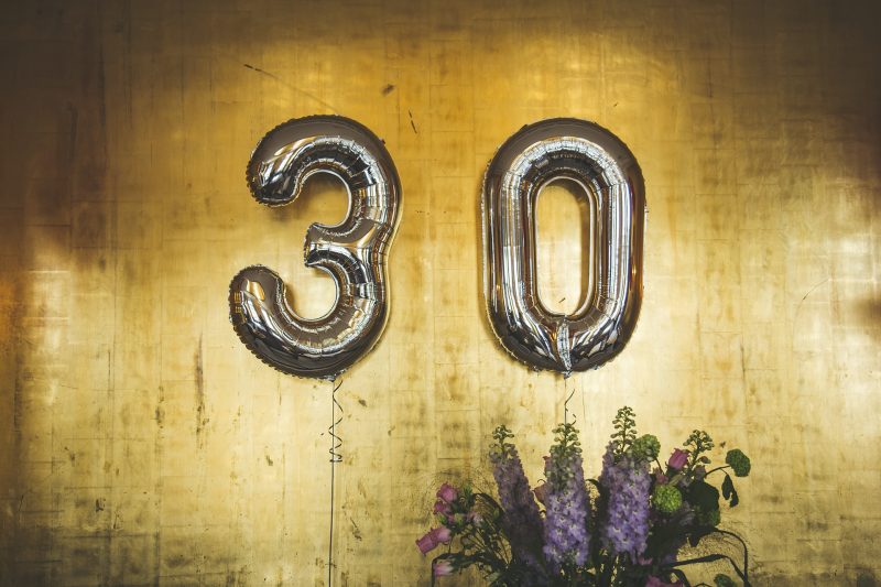 balony na 30 urodziny